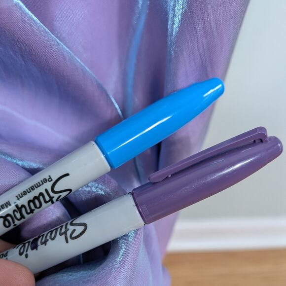 Vintage Nites Prom Dress Maxi Gown 8 Purple Y2K Fairy Princess Glam Bead Satin - Picture 10 of 15